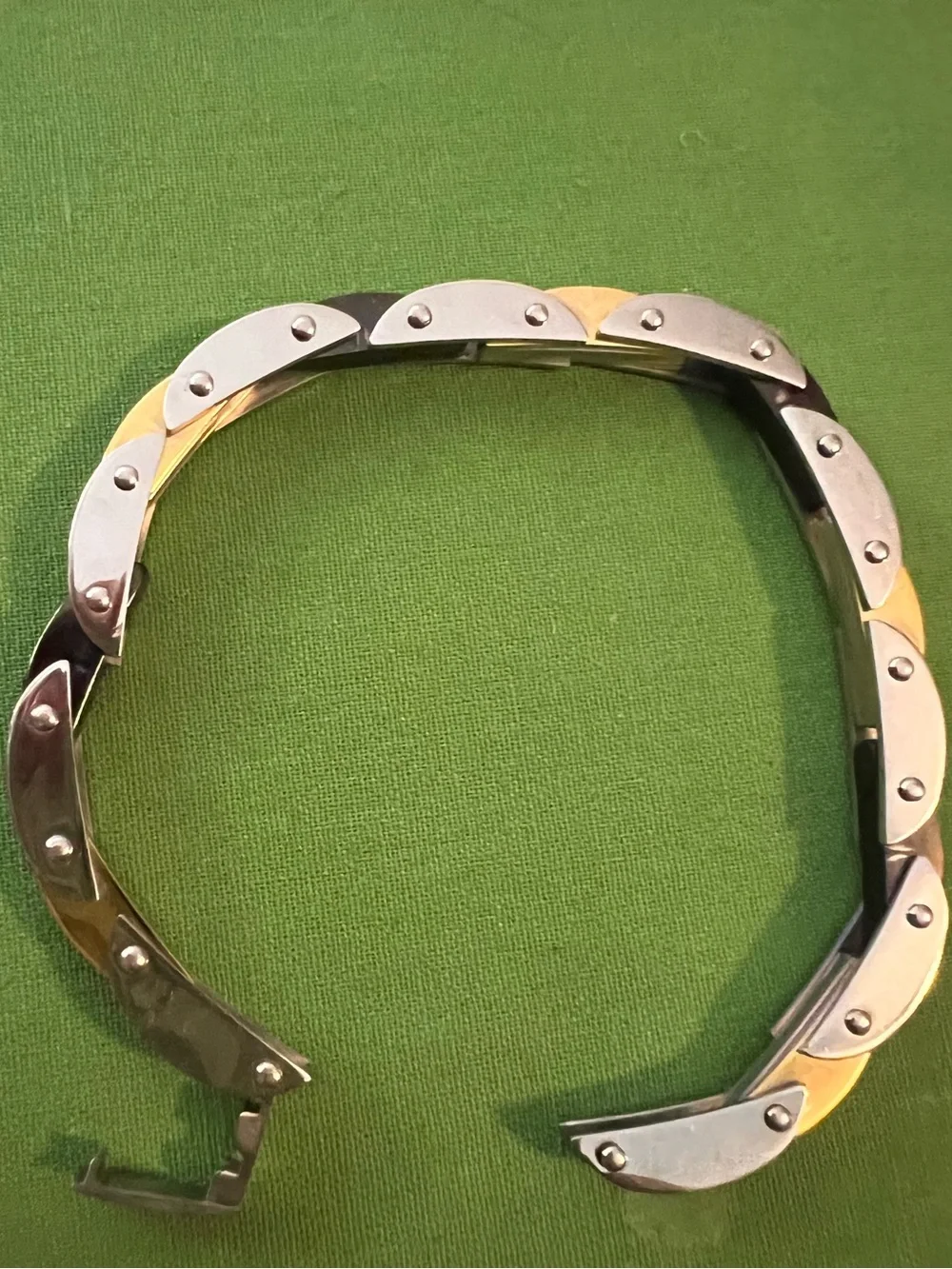 Stainless Steel Two-Tone Men's Bracelet - Silver and Gold